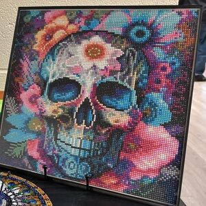 Floral Skull Diamond Art Kit